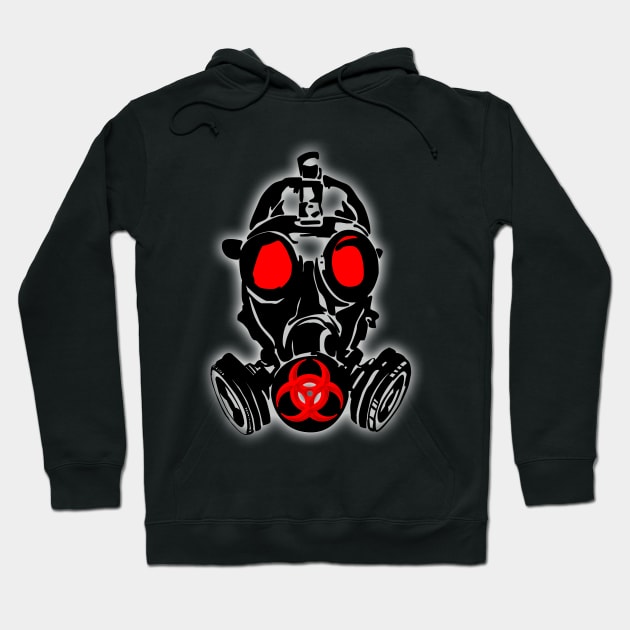 biohazard, gas mask Hoodie by hottehue